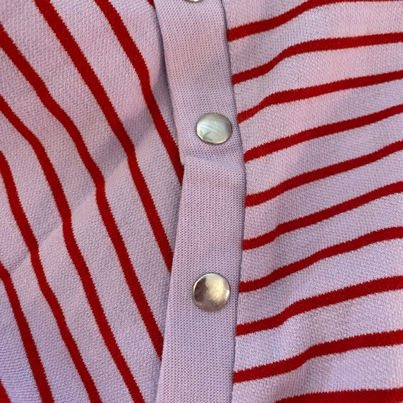 Anthropologie Maeve Lavender and Red Striped Top - Picture 6 of 12